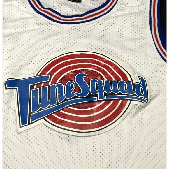 Masmig Space Jam Jersey Mens Size Large BUGS #1 Tune Squad White Embroidered - Picture 2 of 8